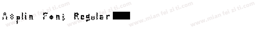 Asplin Font Regular字体转换